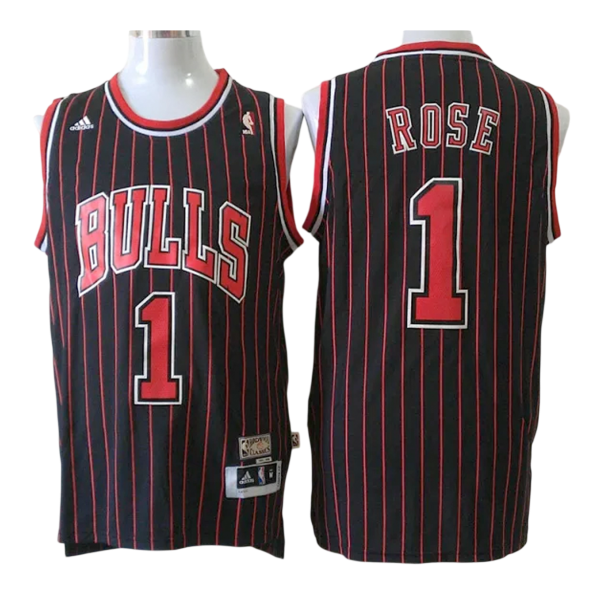 Баскетбольная джерси Derrick Rose Chicago Bulls Black Red